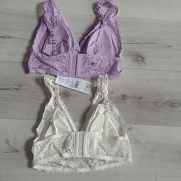 DORINA Lana 2 Piece Light Padded All Lace bralettes M Purple/Ivory NWT in pkg - Picture 7 of 10